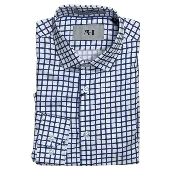AMERICAN HERITAGE: Blue Square Tech Boy's Dress Shirt
