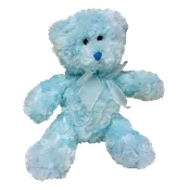 10″ Curly Plush Bear – Baby Blue