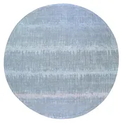 10'1"x10'1" Cardiac Design Round Textured Wool and Pure Silk Handmade Rug R66701