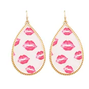 Acrylic Lip Pattern Earrings