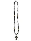 Black and Rasta Beaded Rasta Mushroom Necklace