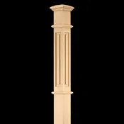 C-4691-RP Red Oak 4-1/2" x 64" Raised Panel Box Newel