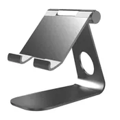 270&deg; Rotatable Foldable Aluminum Alloy Desktop Holder Tablet Stand for Samsung Galaxy Tab Pro S iPad Pro10.5 9.7″ 12.9” iPad Air Surface Pro 4 Kiosk POS Stand gray