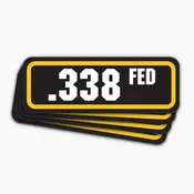 “.338 FED” Ammo Label (4-Pack)