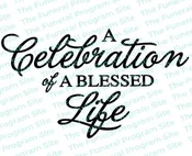 A Celebration of A Blessed Life Funeral Program Title