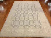 10X14 Chobi White Wash Handmade Wool Rug # 11457