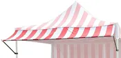 10' PVC Speedy Pop-up Tent Canopy Top Extension, Red and White