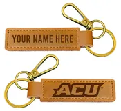 Abilene Christian University Customizable Leather Keychain 3.25" Long Officially Licensed