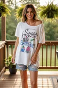 A Rare Bird I Sugar Coat Everything Hand Distressed Womens Shirt