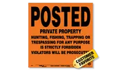 11.25 x 11.25 Orange Aluminum Posted Signs