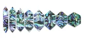 Abalone Hexagon Position Marker Inlay, Pre-Cut 8 piece set, D-45 Style