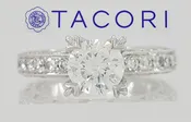 0.4 ct TACORI Crescent Platinum Semi-Mount Diamond Engagement Ring Retail 6,300