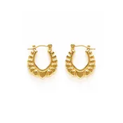 18K Gold Plated Brass Amore Hoops