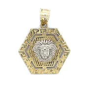 10K Two-Tone Gold Pendant; 4.1g