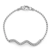 Beaded Wave Diamond Bracelet