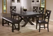 Kelly 6pc Dining Table with 4 Chairs & Bench Set (LIMITED TIME SALE)