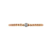 Fope Eka Collection Flex'it Bracelet with Pavé White Diamonds, 18K Rose and White Gold