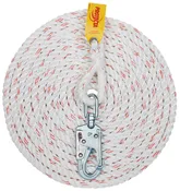 3M™ Protecta® Rope Lifeline with Swivel Snap Hook 1299997, 5/8 in Polyester and Polypropylene Blend, White, 50 ft