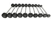 20LB-110LB Hex Rubber EZ Curl Barbells Signature Series