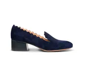 CHLOE Lauren Ric Rac Loafers with Block Heel