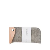 Anzen Eyeglass Sleeve - Granite Felt, Natural Leather