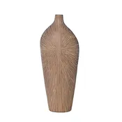 18" Tall Brown Textured Polyresin Decorative Vase - Sculptural Modern Home D cor