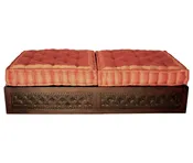 Diamond Carved Ottoman, 74"