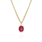 Sterling Silver Ruby Pendant with 18K Gold Vermeil
