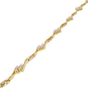1/2 ctw Diamond Tennis Bracelet 18K Yellow Gold with Round Diamonds | Warren Jewelers