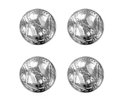 Brass Silver Round Concho with Screw Back - Lot of 4