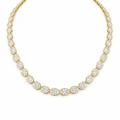 14Kt Oval Bezeled Neckalce