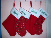 Embroidered Christmas Stockings