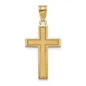 14 Karat Yellow Gold Cross Charm