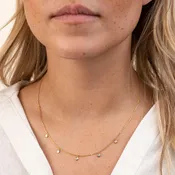 14k 5 Diamond Necklace | 2mm