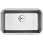 30" TICOR E7110 16-GAUGE STAINLESS STEEL UNDERMOUNT SINGLE BASIN KITCHEN SINK