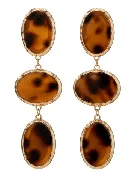 Austin Blaze Bennett Tortoise Dangle Earring in Brown Multi