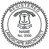 RHODE ISLAND Trodat Self-inking Registered Landscape Architect Stamp