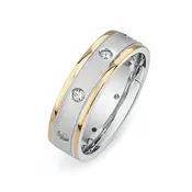 14K Two Tone Wedding Band  -PN00024