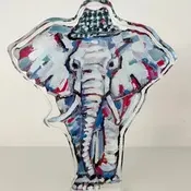 Acrylic Shelfie Large - Alabama Elephant