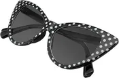 50's Cat Eye Polka Dot Glasses - Black | Blue | Pink - Costume Accessories