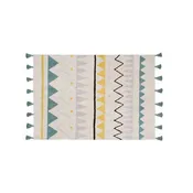 Lorena Canals Azteca Natural Rug - Vintage Blue (Special Order Item)