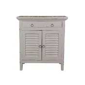 2 Door Cabinet W/Drawer Antique Gray Cottage Collection