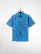 Kani Ka Lei Button Up Aloha Shirt- Water