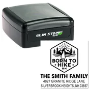 Adventure Awaits Explorer Badge Personalized 3-Line Rubber Pre-Inked Stamp