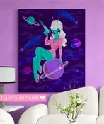 Alien Girl on Saturn • Canvas Gallery Wrap
