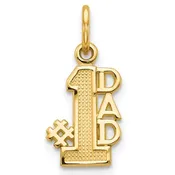14k #1 DAD Charm