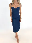 Autumn Avenue Denim Midi Dress