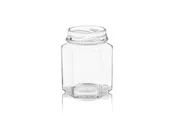 110 ml Clear Glass Hexagon Jar 48 mm Twist / Lug