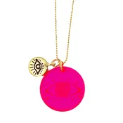 atsuyo et akiko evil eye necklace pink charm