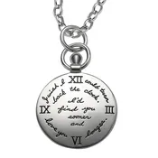 “Loving You Longer” Turning Back Time Clock Necklace Gift